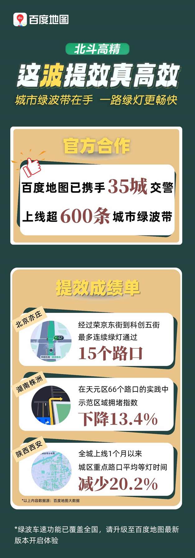 全國近3000區(qū)縣超百萬紅綠燈倒計時，百度地圖獨家支持綠燈讀秒